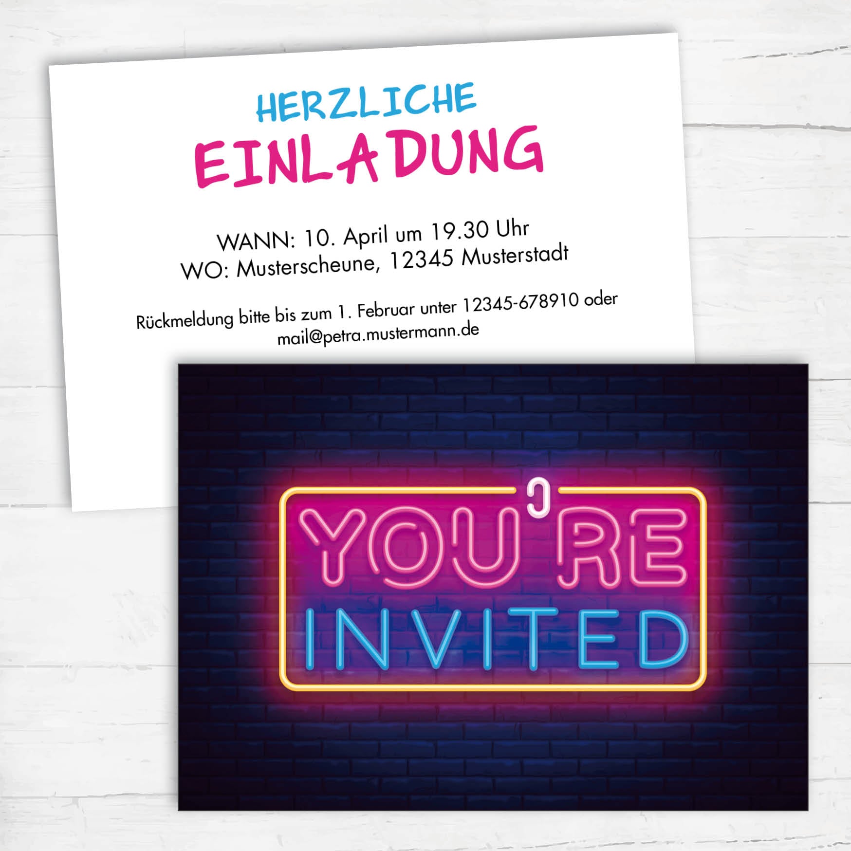 Einladungskarte zum 50. Geburtstag: You´re invited Individuelle Einladung